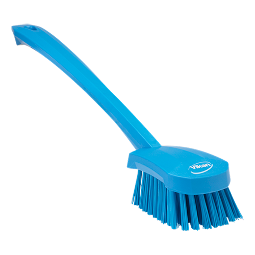 CEPILLO DE MANO MANGO LARGO 415MM CERDAS DURAS AZUL